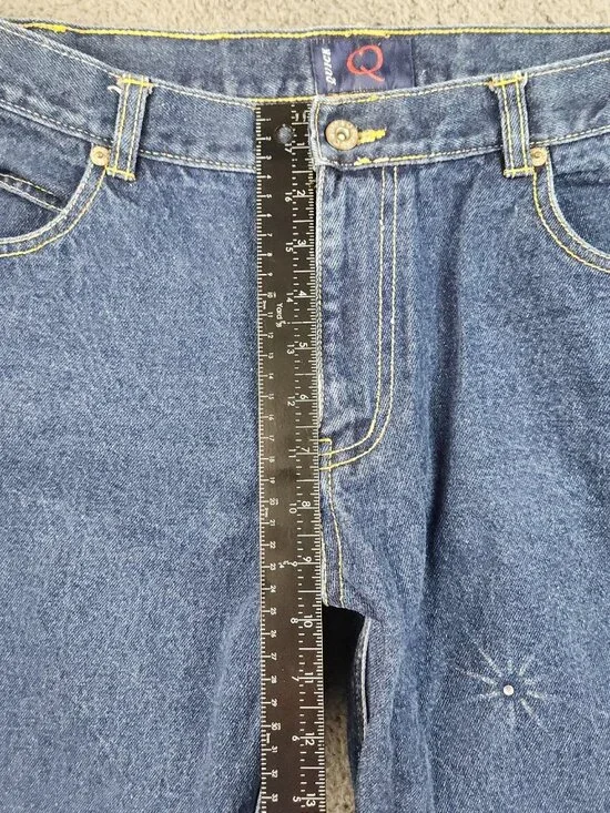 Y2K Bootcut Jeans Womens 30x30 High Waist Slim Thigh Fit Star Accents NO Stretch - Picture 4 of 10